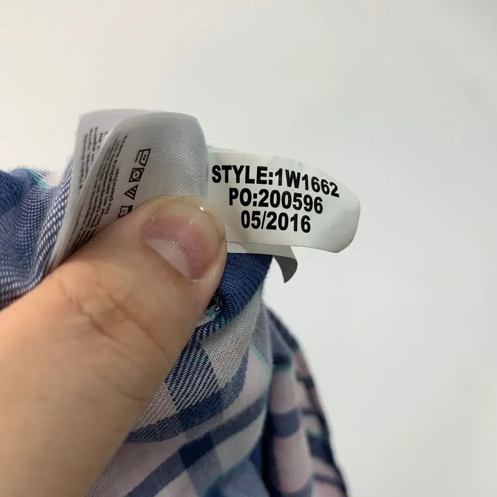 Vineyard Vines Shirt Mens Medium Blue White Classic Fit Murray Plaid Linen Blend - Picture 6 of 10